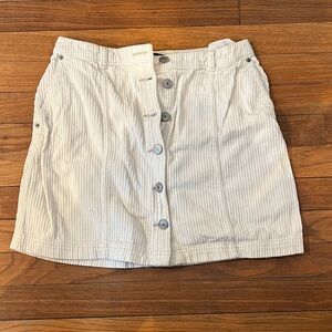 Abercrombie & Fitch Cream Button-Down Mini Skirt